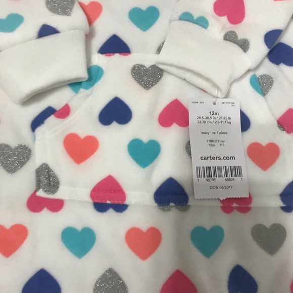 NWT, Carter’s hooded one piece, 12m - Picture 5 of 6